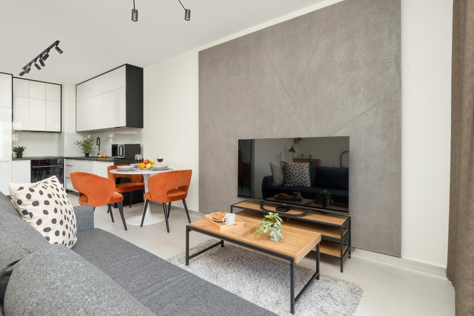 Luksusowe Studio W Lodzi Z Biurkiem, Balkonem I Klimatyzatorem By Renters Prestige Exterior foto